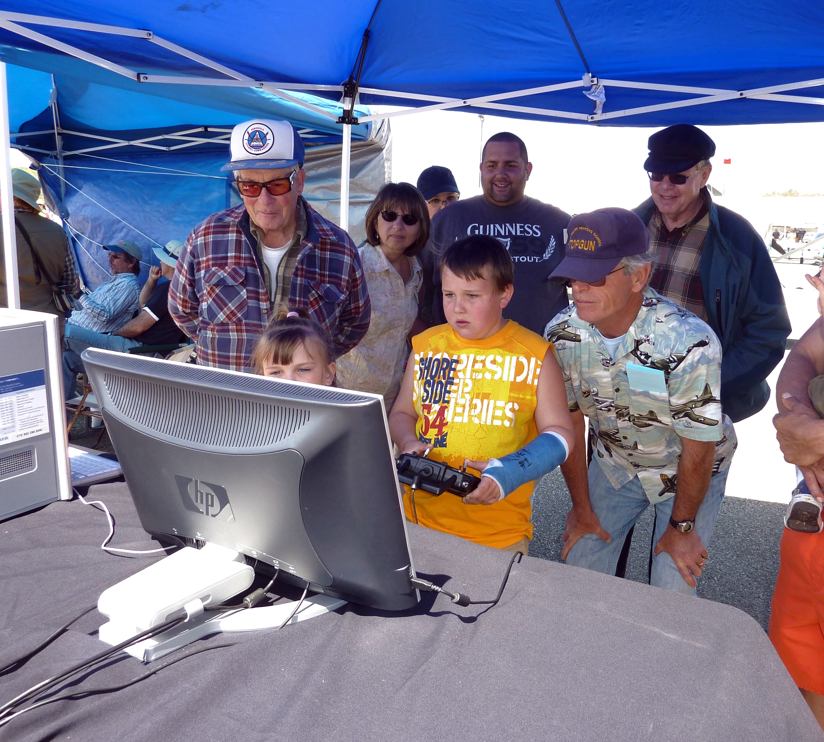 R/C flight simulator station